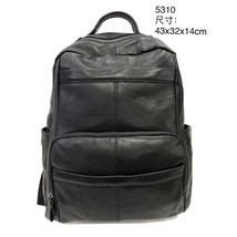 Genuine Leather Men&#39;s Backpack 15 Inch Bag Tablet Backpack Cowhide Sports Backpa - £93.73 GBP