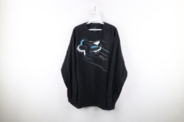 Vintage Fox Racing Mens XL Faded Spell Out Big Log Long Sleeve T-Shirt Black - £34.95 GBP