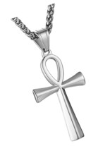 Men&#39;s Stainless Steel Coptic Ankh Cross Religious - $51.49