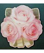 Vtg Hallmark Cardboard Paper Wall Roses Valentine&#39;s Day 1982 Decoration ... - £13.29 GBP