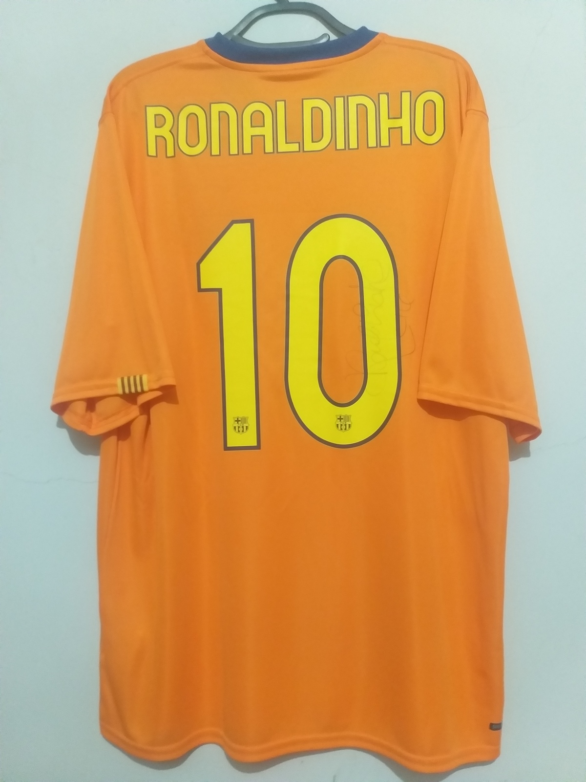 Jersey / Shirt Barcelona Nike Season 07-08 #10 Ronaldinho - Autographed Player - £390.92 GBP