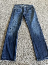 American Eagle Jeans Mens size 31x32 Blue Denim Slim Straight Leg - $16.82