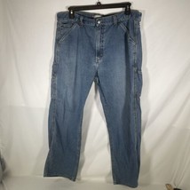 Levi Strauss Carpenter Blue 38/30 Mens Straight Leg Regular Fit Denim Jeans - £18.28 GBP