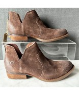 Born Kerri Brown Distressed Leather Ankle Boot Cut Out Back Zip - Women&#39;... - $1,749.78 MXN