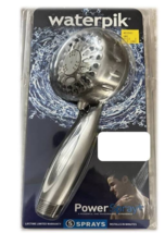 Waterpik TRS-559E PowerSpray Plus 5-Settings Showerhead, Brushed Nickel - $25.23