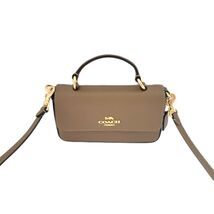 Coach CCK67 Mini Josie Top Handle Bag Crossbody Handbag Dark Stone Leather - $151.12