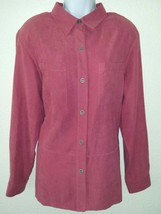 Alfred Dunner Pink Button-Up Shirt, Size 14 - £18.98 GBP