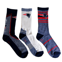 New England Patriots Socken 3 Packung Rundhals Länge NFL Fußball Für Men Schuhe - £39.02 GBP