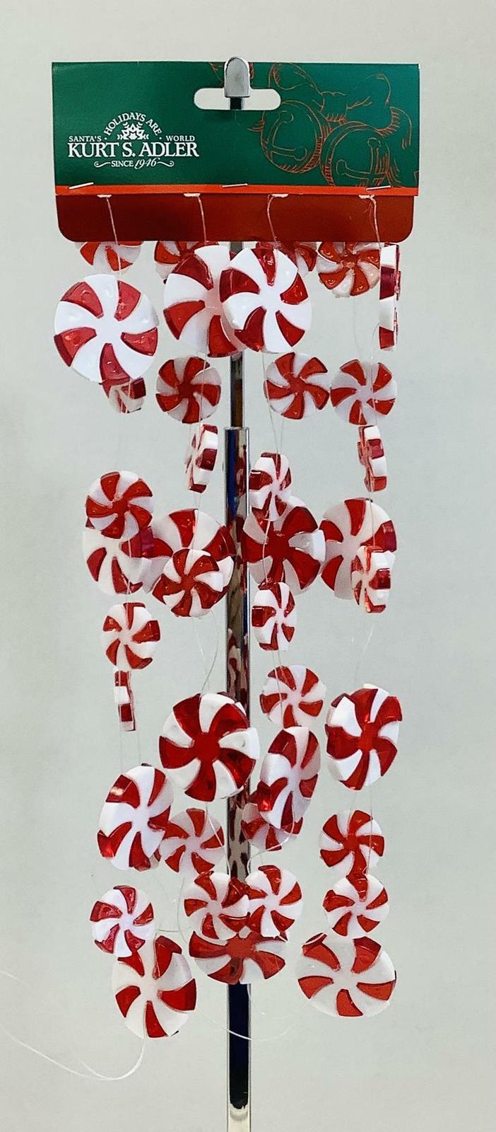 Kurt Adler 8' Plastic Large Candy Swirl Christmas Wonderland Garland - $25.98