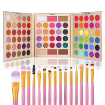 UCANBE Professional 86 Colors Eyeshadow Palette with 15Pcs Makeup Brushes Set Ma - £22.91 GBP