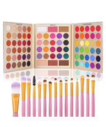 UCANBE Professional 86 Colors Eyeshadow Palette with 15Pcs Makeup Brushe... - £22.39 GBP