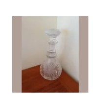 Decorative cut glass bottle with topper - $99.99