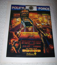 Police Force Large Pinball Machine Magazine Advertising Promo Art - £10.40 GBP