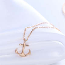18K Gold-Plated Anchor Pendant Necklace - £8.78 GBP