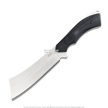 12” Mini Cleaver Tactical Hunting Knife G10 Handle Nylon Sheath Silver - £21.58 GBP