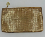 VTG 1950s Gold Mesh Whiting And Davis  Zip Top Evening Clutch Bag Pouch - $29.02