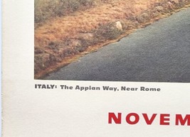 1957 TWA Trans World Airlines Wall Calendar Photo - Appian Way, Rome Italy WH - £16.07 GBP