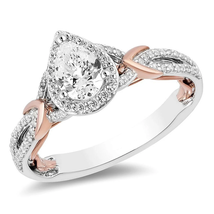 Enchanted Disney Ring Disny Snow White Ring 1ct Pear Cut Diamond Engagement Ring - £62.78 GBP