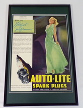 Madeleine Carroll 1937 Auto Lite Framed 11x17 ORIGINAL Advertising Poster - $69.29
