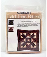 Vintage 1977 Caron Latch Hook Rug Canvas Pattern Bargello Square 27&quot; x 27&quot; - $28.45