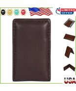 Brown Leather Minimalist Money Clip Wallet - Elegant and Functional Gift... - $350.61 MXN