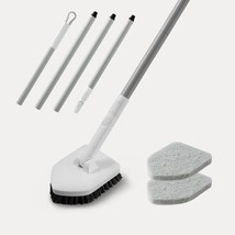 Tile Tub Scrubber Brush With Long Handle By 48&#39;&#39; -2 In 1 Shower Cleaning Brush F - £23.10 GBP