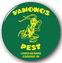 BREAKING BAD VAMONOS PEST CONTROL 3&quot; Pin Button HALLLOWEEN COSTUME PROP - $8.99