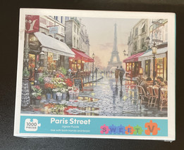 SWEET V &quot;PARIS STREET&quot; 1000 Piece Jigsaw PUZZLE Eiffel Tower ~ COMPLETE,... - £15.67 GBP