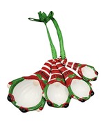 Gnome Nesting Cup Measuring Spoons Christmas Holiday Ceramic Set of 4 - $139.64 MXN