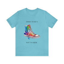 Born To Run Not To Hide Rainbow Autism Pride Unisex Jersey Short Sleeve Tee - £14.76 GBP+