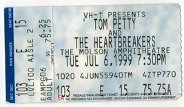 Tom Petty &amp; The Heartbreakers 1999 Ticket Stub Toronto Molson Amphitheat... - £11.65 GBP
