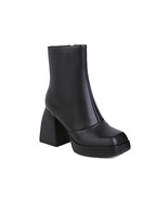 Super High Tapered Heel Square Head Waterproof Platform Women&#39;s Ankle Bo... - £62.02 GBP