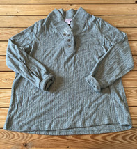 Anybody NWOT Women’s Brushed sweater Rib Button up top Size L Green S8 - £13.24 GBP