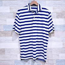 Ralph Lauren RLX Tech Golf Polo Shirt White Blue Stripe Performance Mens... - $54.44