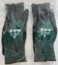 Lot 2 Pair Z Grip Green FrogRip Ansi Cut Level 4 Size Large - £10.11 GBP