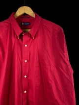 Chaps Ralph Lauren Shirt Size XL Mens 17 / 17 1/2 Red Button Down Wrinkl... - $31.54