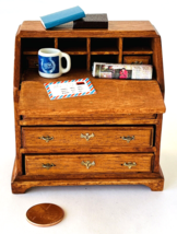 House of Miniatures # 40042 Finished Slant Front Chippendale Desk + Accessories - £26.63 GBP