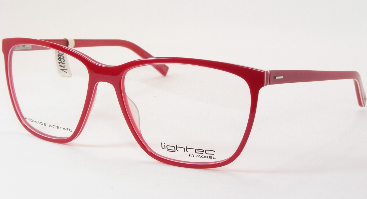 LIGHTEC Morel 8112L RR 030 Rojo/Blanco Gafas Marco 54-15-135 Francia - $194.51