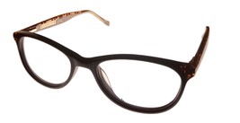Lucky Brand Womens Eyeglass Black Brown Soft Rectangle Plastic D700. 50 - £35.37 GBP