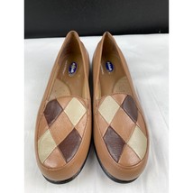 Dr Scholls Women&#39;s Leather Tan/Multi Shoes, Slip on/ Flats  Size 7.5 SKU 4270 - £14.54 GBP