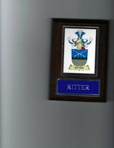 Ritter Coat Of Arms Plaque Family Crest Genealogy Ask For Your Name - £3.20 GBP