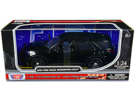 2022 Ford Police Interceptor Utility Unmarked Slick-Top Black 1/24 Dieca... - $51.22