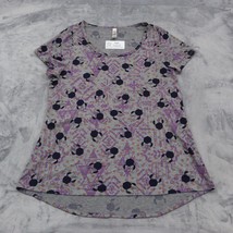 Lularoe Shirt Womens M Multicolor Tunic Short Sleeve Scoop Neck Knit Casual Tee - £15.81 GBP