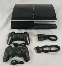PS3 Sony Playstation 3 Video Game 250GB System Og Console Bundle 2 Controllers - $197.95