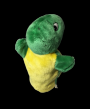 PLUSHPUPS 2006 Baby Turtle Puppet Plush Green Yellow Handpuppet 10&quot; VHTF... - $39.95