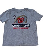 Washington Nationals World Series Champions Gray Kids Unisex T-Shirt Sz 5/6 - £11.32 GBP