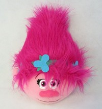 Dreamworks Trolls Princess Poppy 11&quot; Plush Ball Stuffed Toy Pink Blue - £7.65 GBP