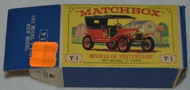 Matchbox Lesney1911 Model T Ford / Red/Black In Original Box  - £29.63 GBP