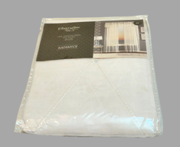 1888 Mills Clover Lane Radiance Window Panel 40x84" White Sheer Embroide... - $13.86