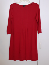 J.Jill Wearever Collection Ladies 3/4-SLEEVE Red Pullover Knit DRESS-S-NWOT - $31.79